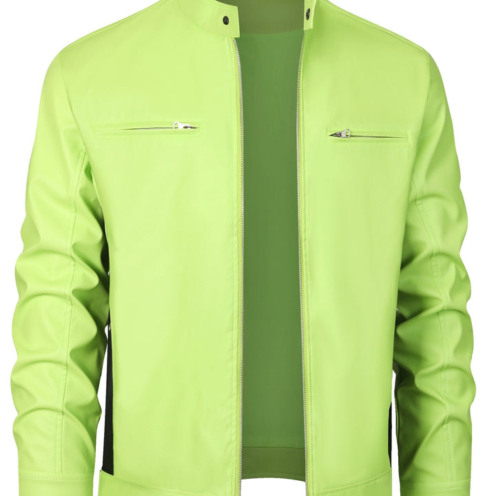 Levoire | Veste En Cuir Pu Stylée Pour Hommes Avec Blocs De Couleur