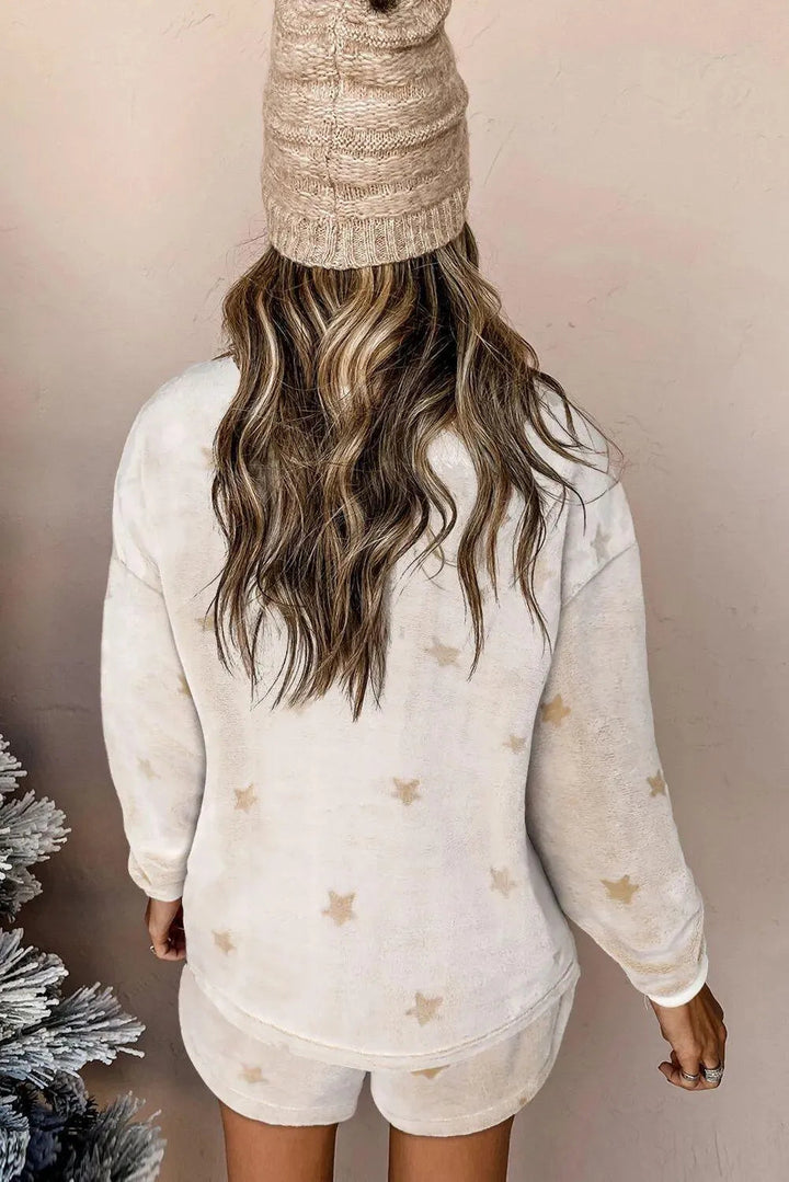 Levoire | Ensemble en tissu fluffy avec étoile à cinq branches pour femmes