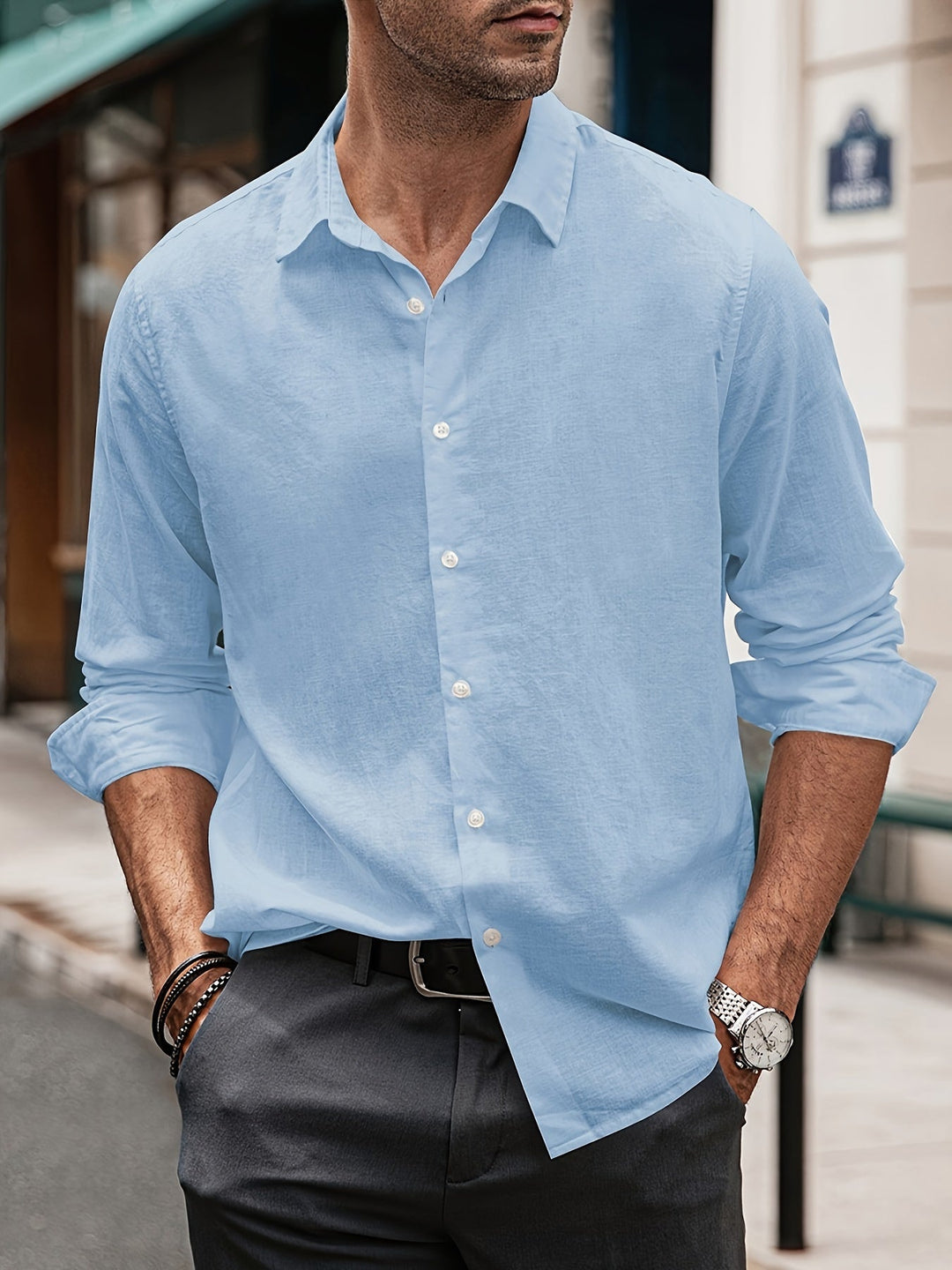Levoire | Chemise Décontractée À Manches Longues Pour Styles Décontractés