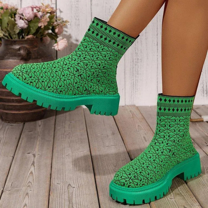 Levoire | Bottes Courtes Femme de Loisirs Vert