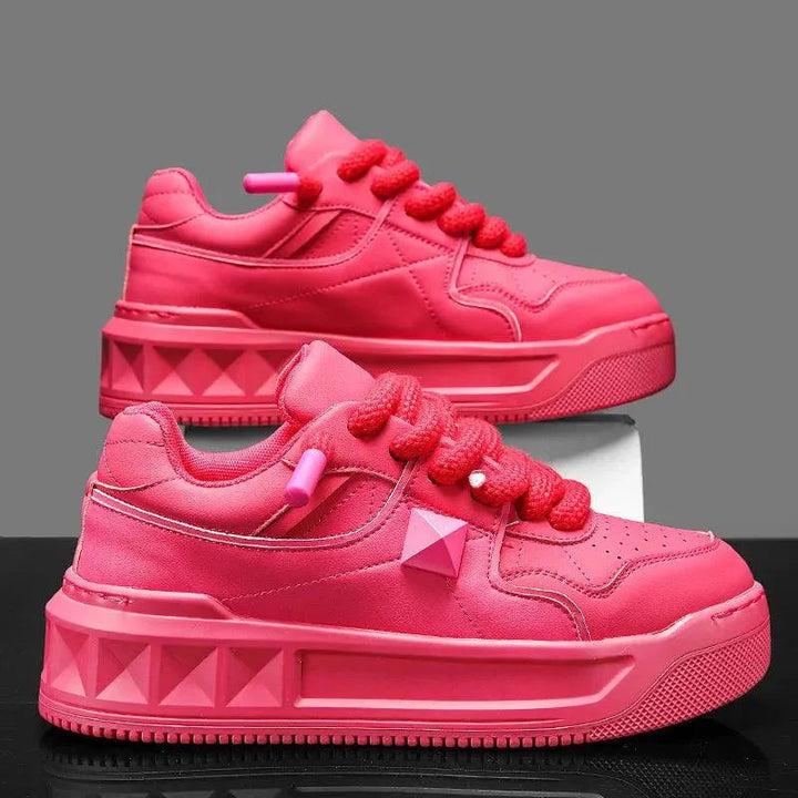 Levoire | Chaussures de sport pour hommes avec semelle épaisse – Style urbain et confort ! Rosa