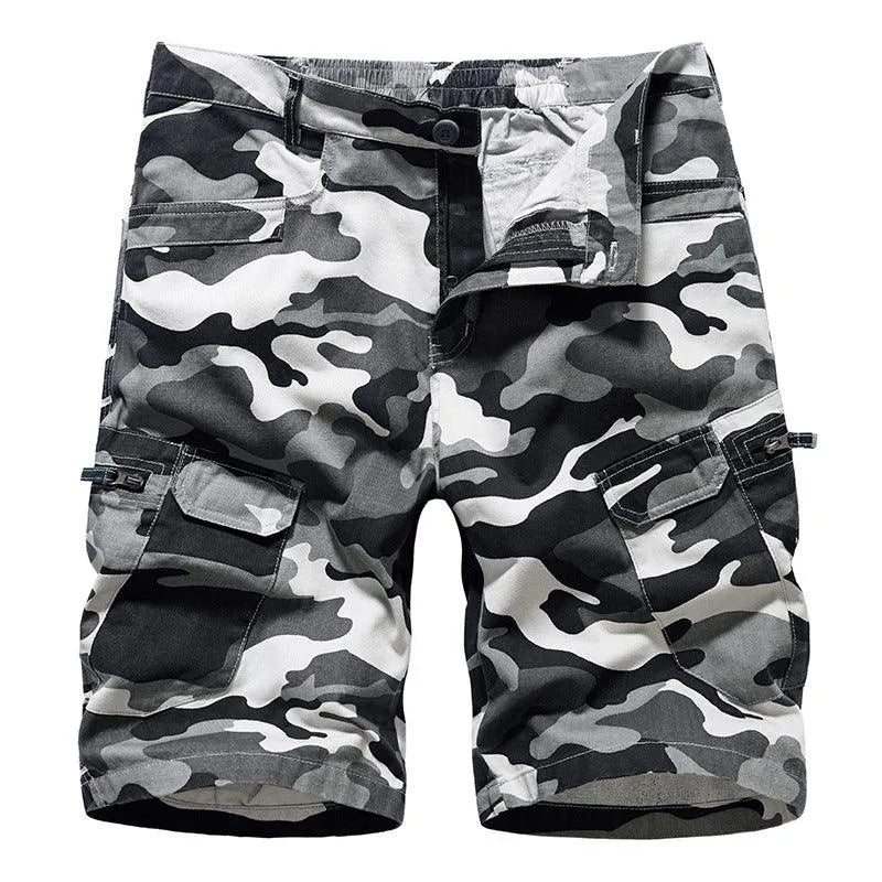 Levoire | Shorts pour hommes Gris Camouflage Militaire