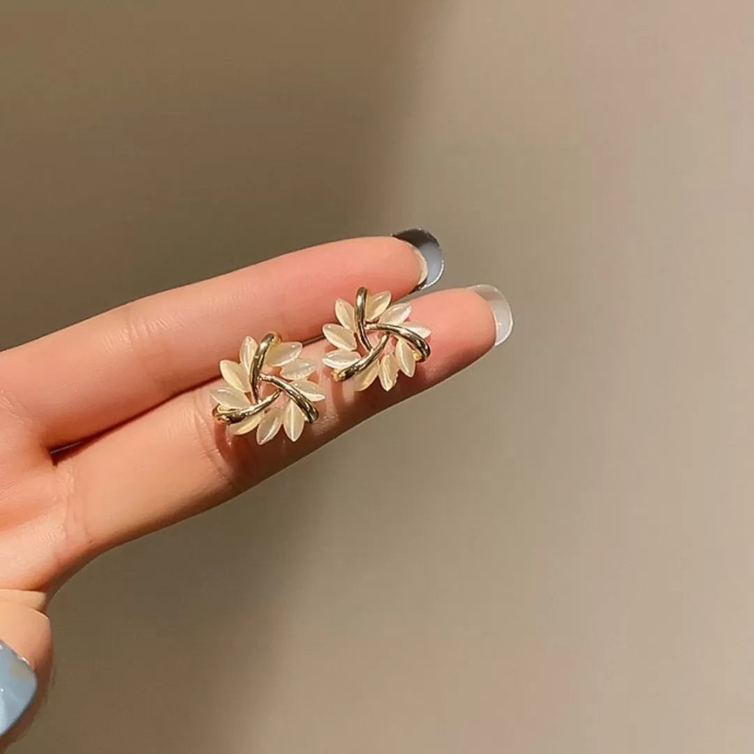 Levoire | Fleur Bouton Boucles D'Oreilles