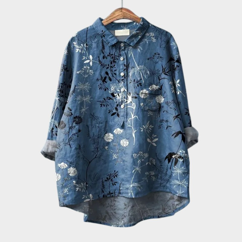 Levoire | Blouse Douce À Coupe Fluide Bleu