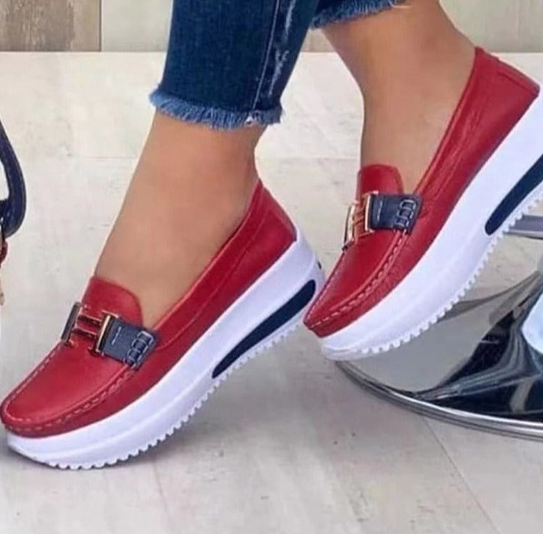Levoire | Plateforme Baskets Femme Pour Un Confort À La Mode Rot