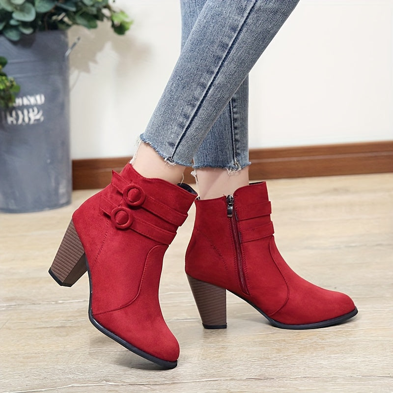 Levoire | Bottes Décontractées Pour Femmes Avec Talon Bloc Rot