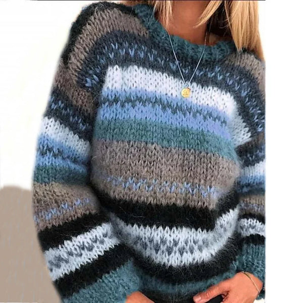 Levoire | Pull Jacquard Coloré Couleur bleue