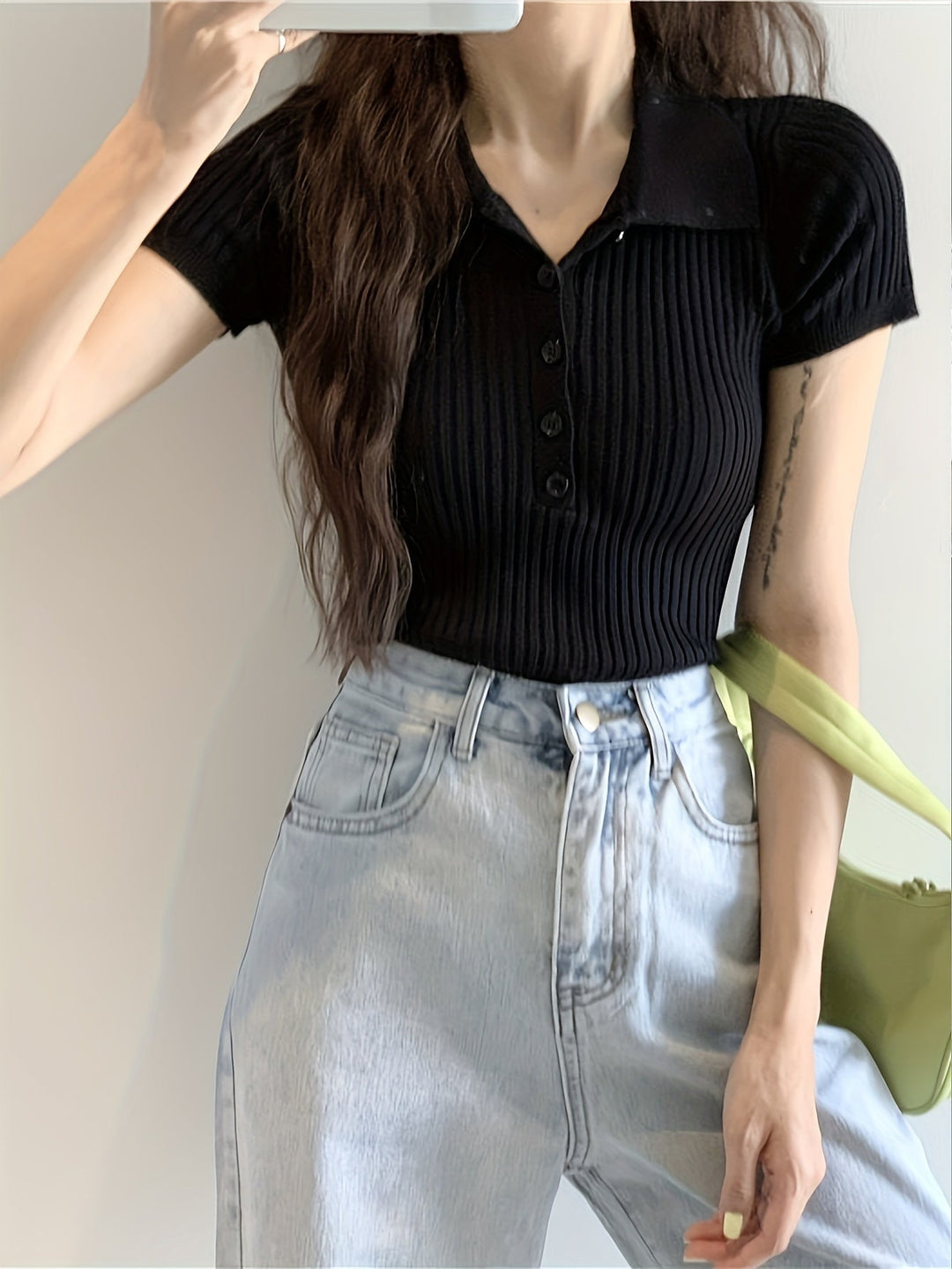 Levoire | Polo En Tricot À Détails En Matière Synthétique Pour Femmes Mia