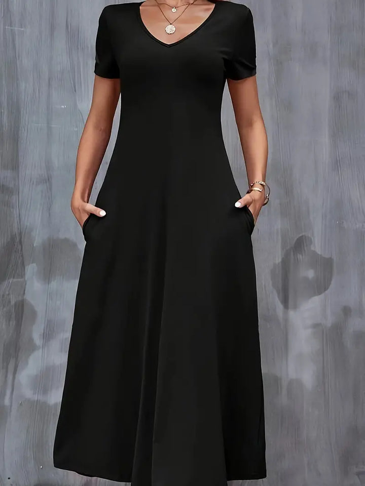 Levoire | Robe À Manches Courtes Avec Décolleté En V