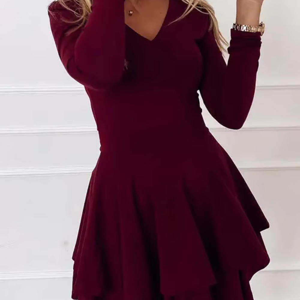 Levoire | Robe courte avec volants et manches longues Rot