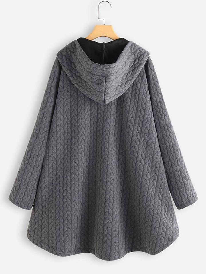 Levoire | Veste À Capuche À Manches Longues Chaude Avec Bouton