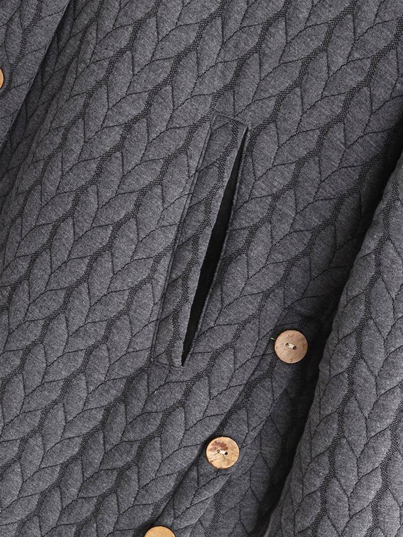 Levoire | Veste À Capuche À Manches Longues Chaude Avec Bouton