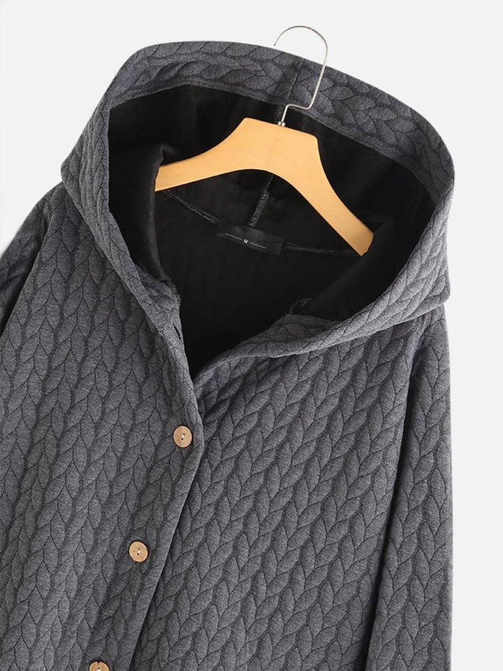 Levoire | Veste À Capuche À Manches Longues Chaude Avec Bouton