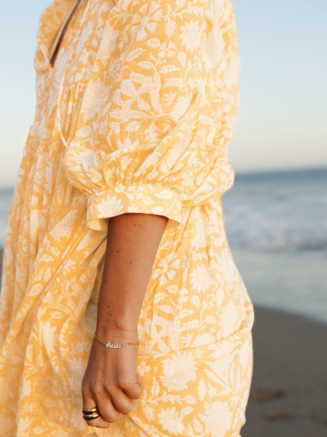 Levoire | Robe Courte Florale À Manches Bouffantes