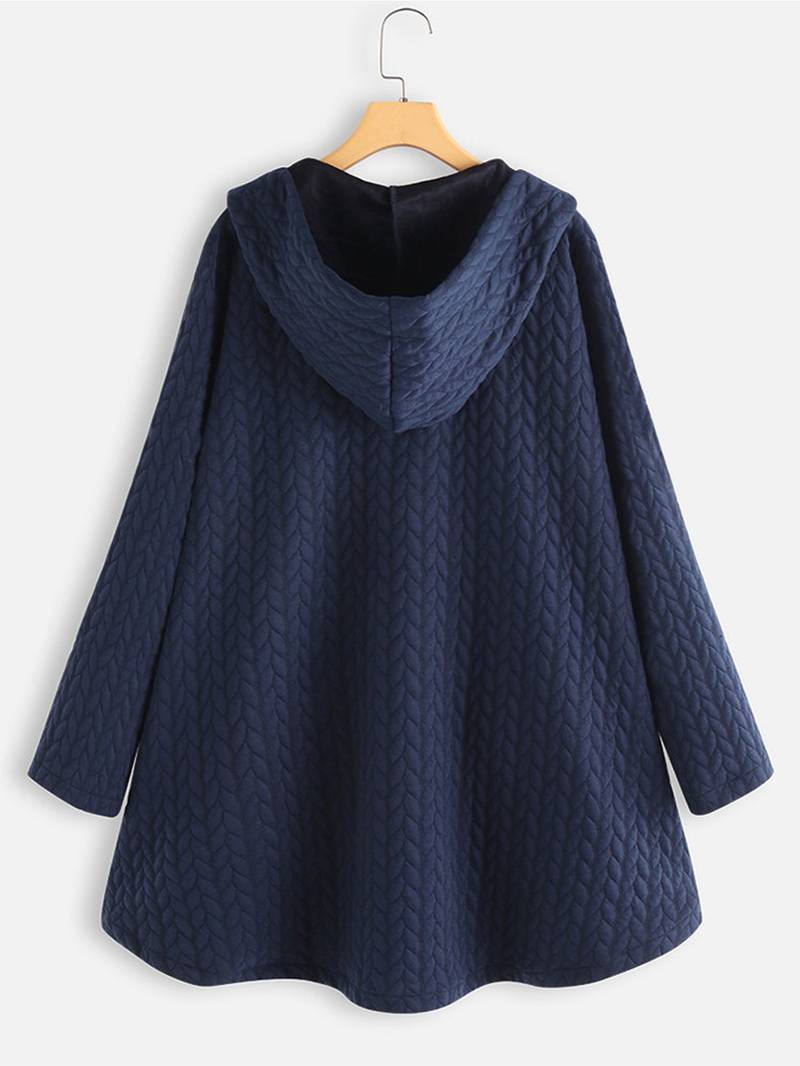 Levoire | Veste À Capuche À Manches Longues Chaude Avec Bouton