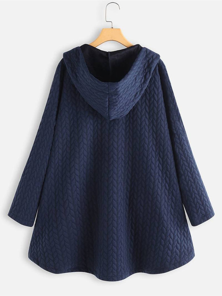 Levoire | Veste À Capuche À Manches Longues Chaude Avec Bouton