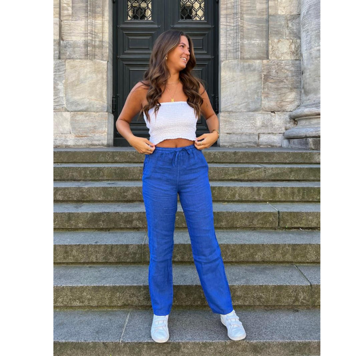 Levoire | Pantalon Femme avec cordon Bleu