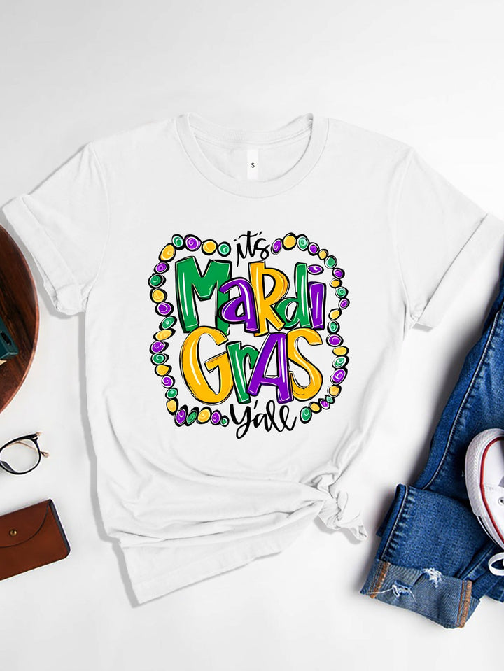 Levoire | NOUS SOMMES DES GENS DU MARDI GRAS T-shirt col rond Blanc