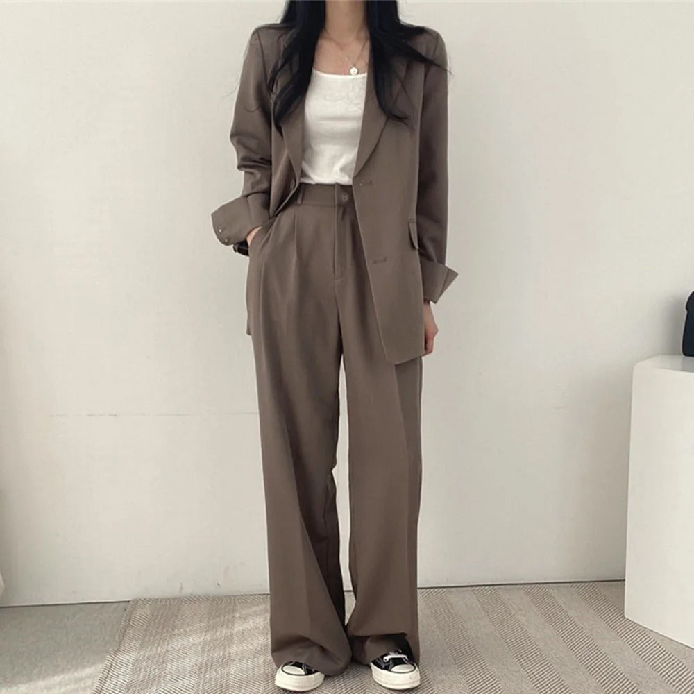 Levoire | Veste Bleue Avec Ensemble De Pantalon
