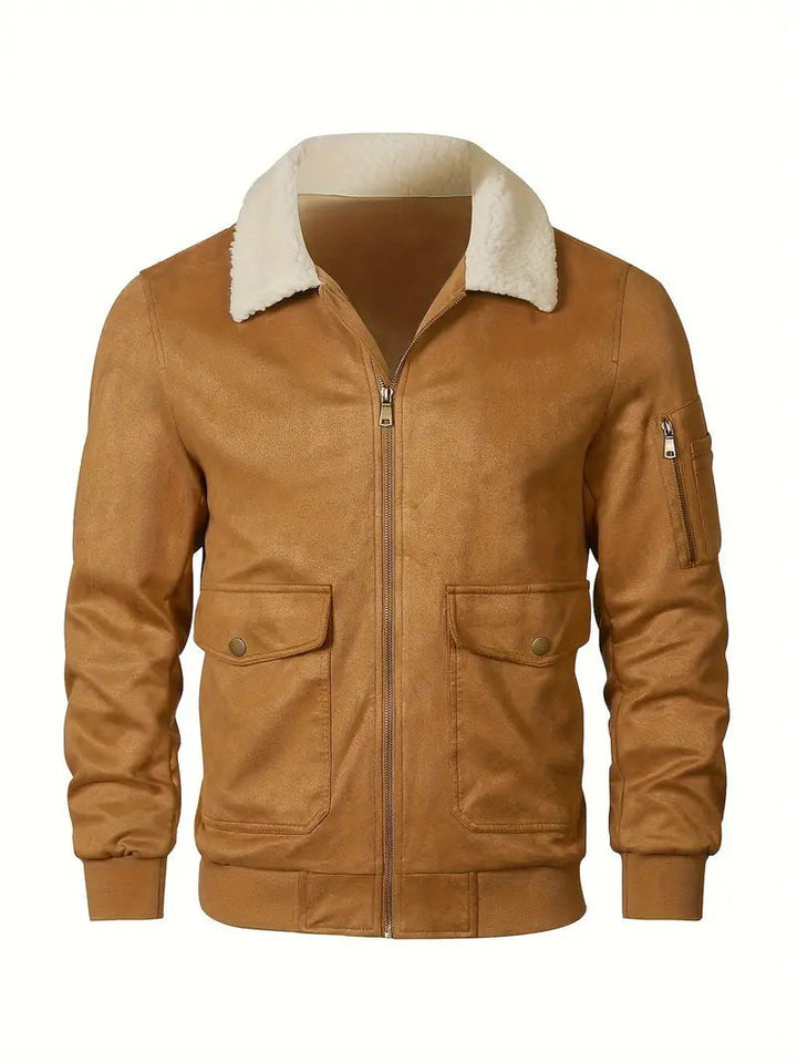 Levoire | Veste bomber longue à manches longues avec fermeture éclair Braun