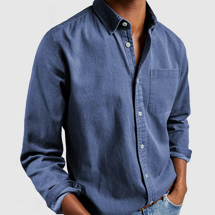 Levoire | Chemise Décontractée Pour Homme Bleu