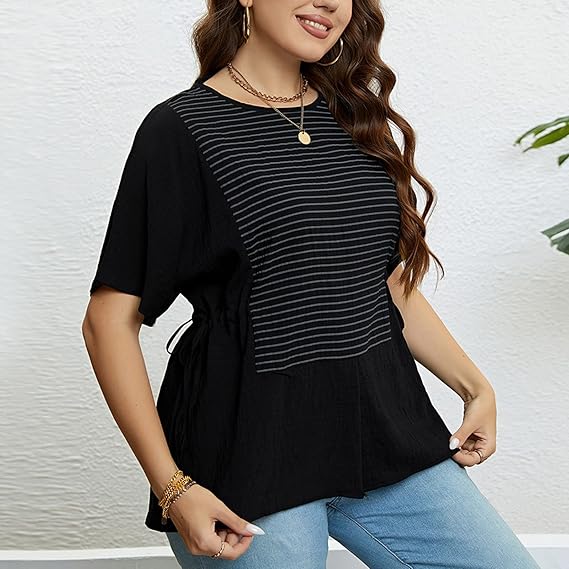 Levoire | T-Shirt Rayé Avec Ajustement Latéral
