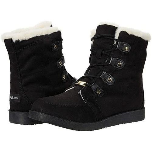 Levoire | Bottes Noires Babe En Faux Cuir Confortables Et Douillettes