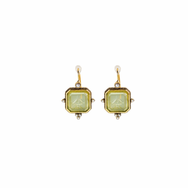 Levoire | Vignoble Vert & Boucles D'Oreilles En Perles Or