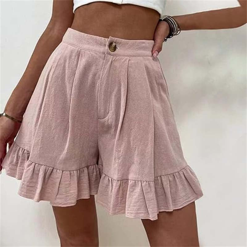 Levoire | Shorts Unis Élégants Décontractés Rosa