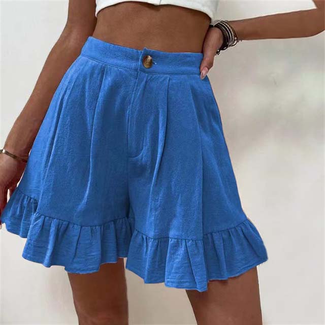 Levoire | Shorts Avec Ourlet Froncé Bleu