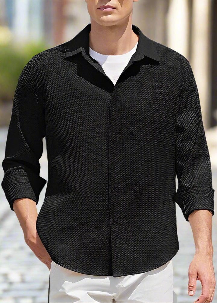 Levoire | Chemise Pour Hommes Classique Et Moderne Noir