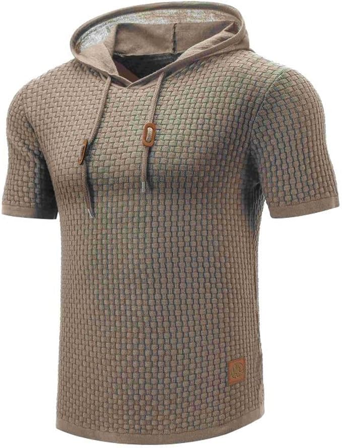 Levoire | Sweat-shirt à Manches Courtes Confortable Chaud Châtain clair
