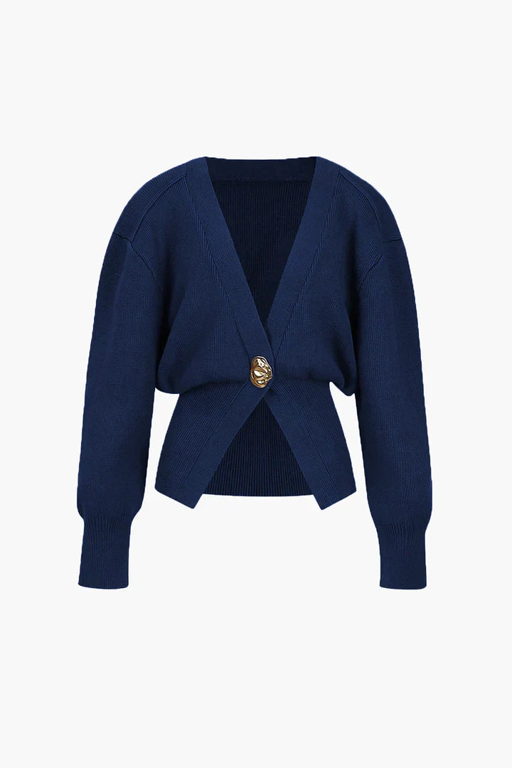 Levoire | Gilet Tricoté Au Cou Bleu