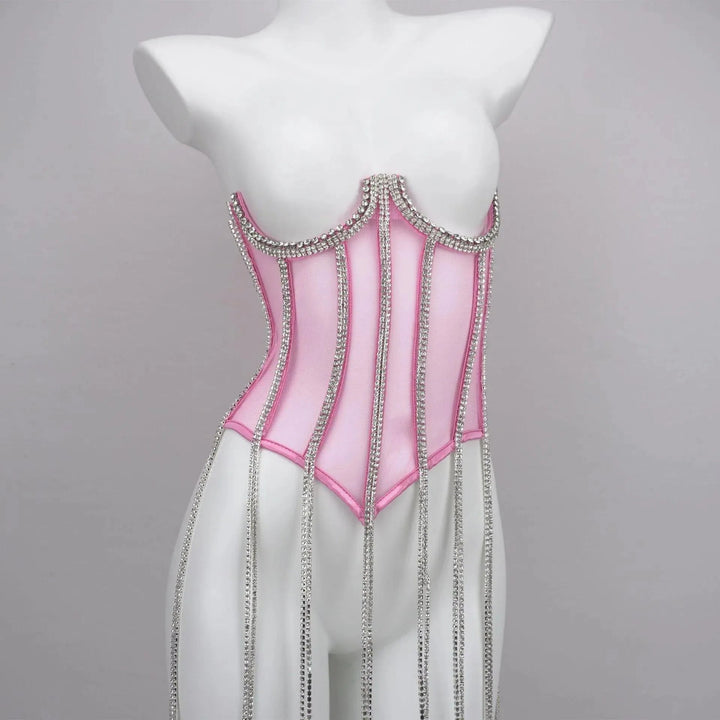 Levoire | Ceinture en chaîne noire sculptante pour femmes en polyester Rosa