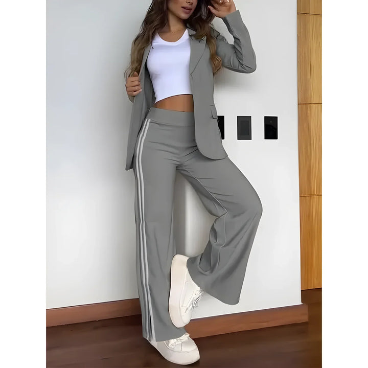 Levoire | Blazer Et Pantalons Larges Gris