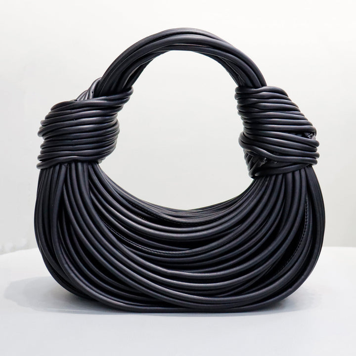 Levoire | Sac À Main En Toile Uni Tissé À La Main Pour Femmes Noir