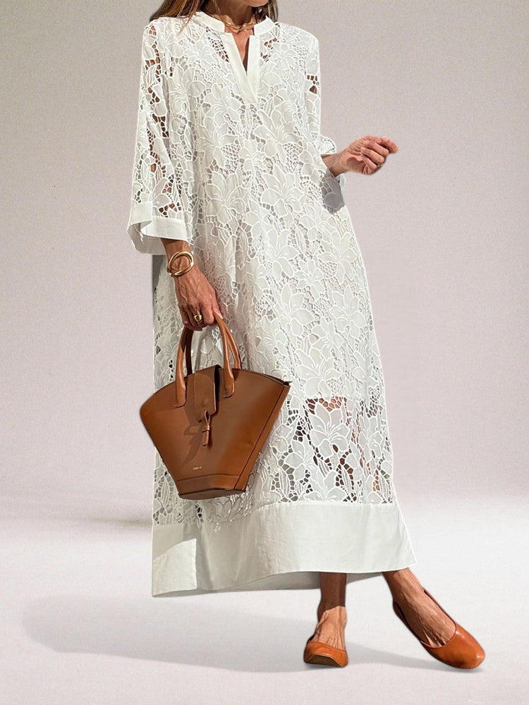 Levoire | Robe Longue En Dentelle De Luxe