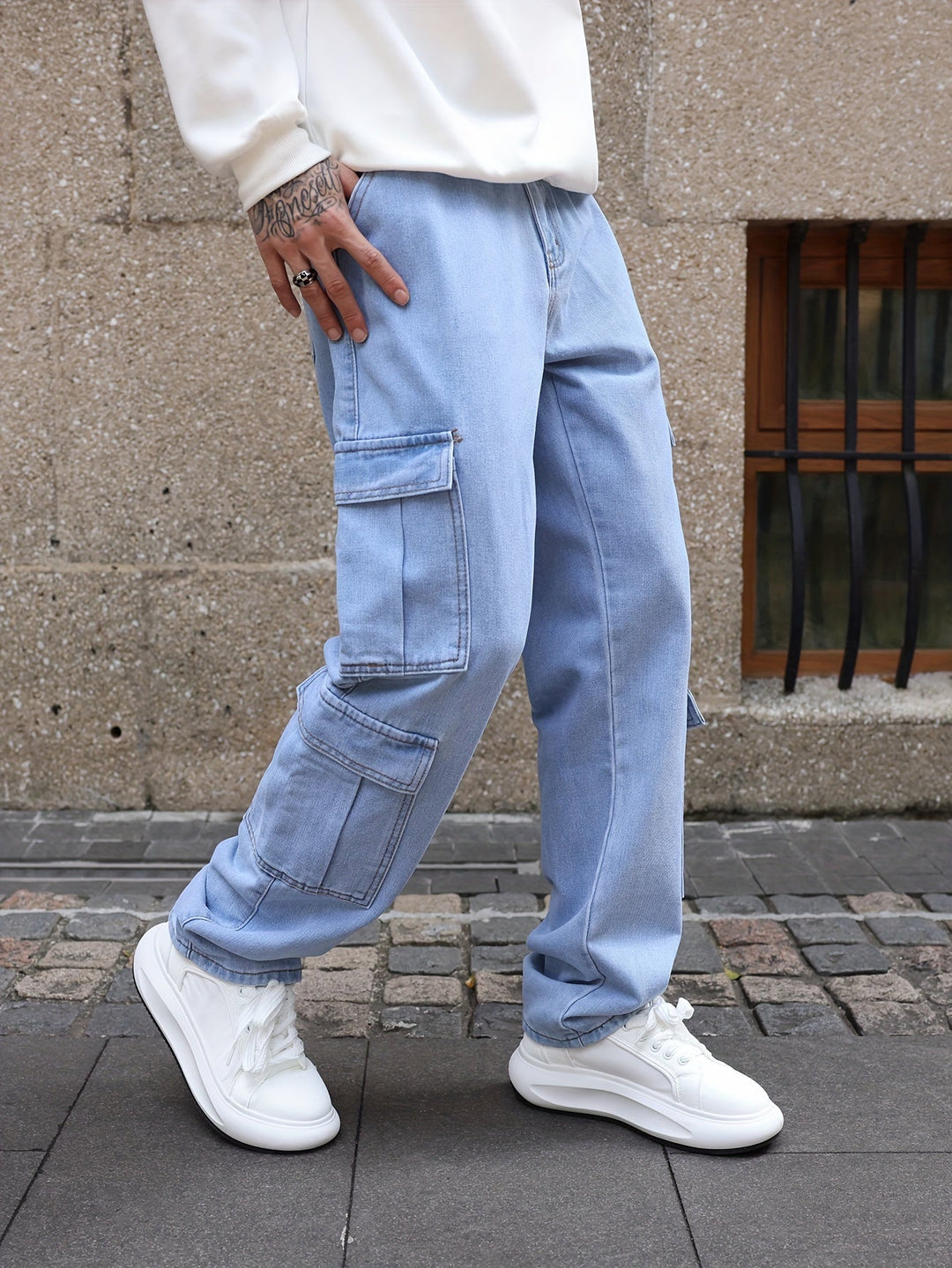 Levoire | Pantalons En Jean Pour Hommes Relaxants Avec Plusieurs Poches