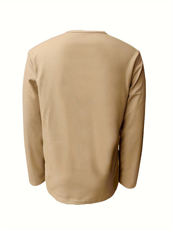 Levoire | T-Shirt Henley En Tricot Gaufré Homme