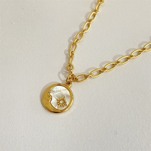 Levoire | Pendentif Soleil Et Lune En Acier Titan