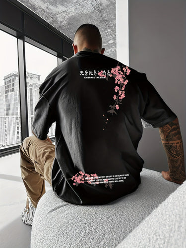 Levoire | Chemise D'Extérieur Pour Hommes Avec Motif De Fleurs De Cerisier