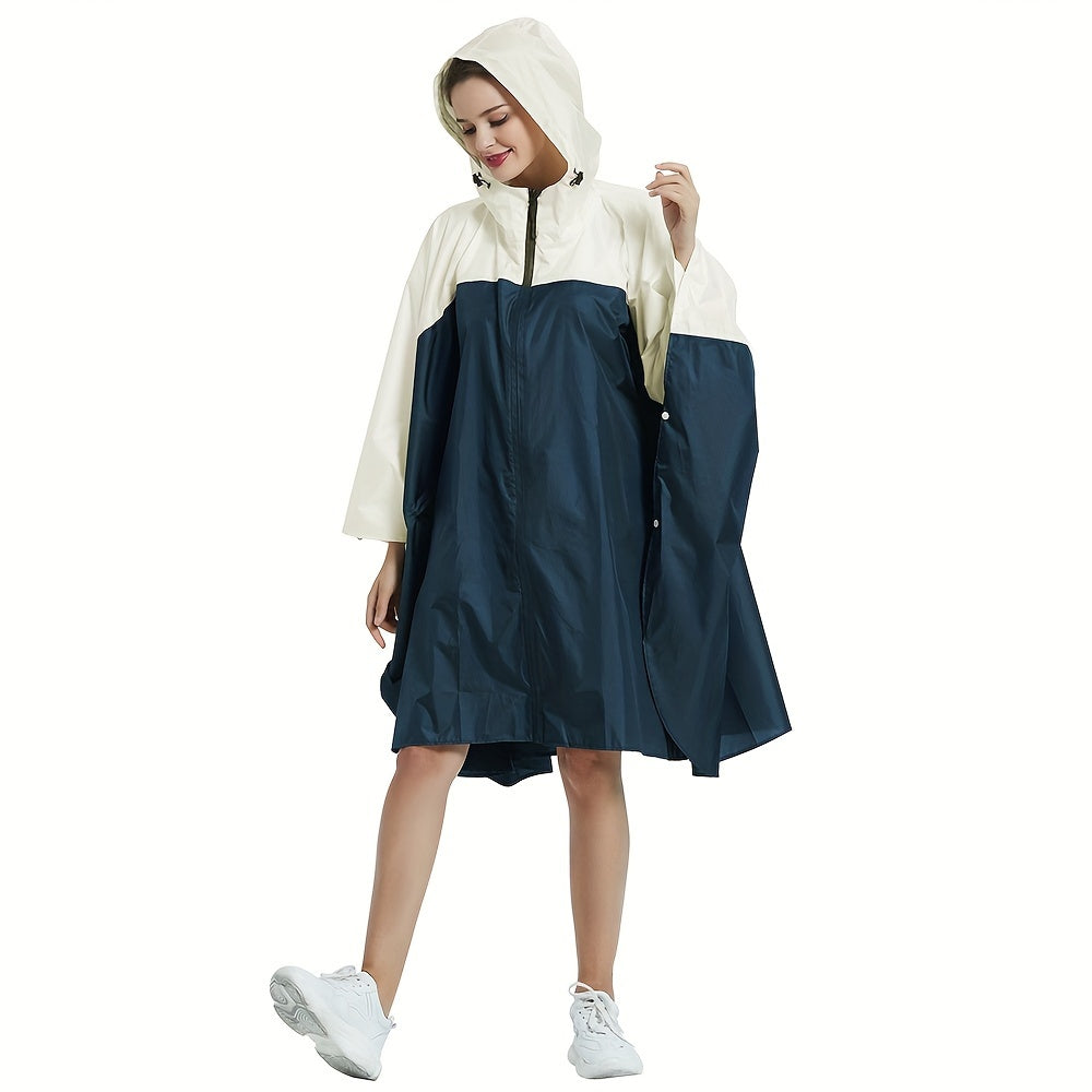 Levoire | Veste De Pluie Imperméable Avec Capuche Vert foncé blanc