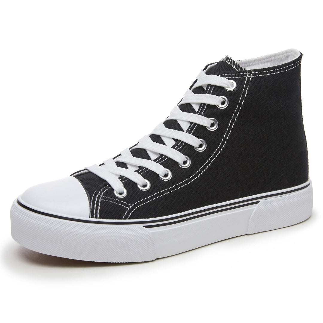 Levoire | Chaussures En Toile À Lacets Élevées Noir