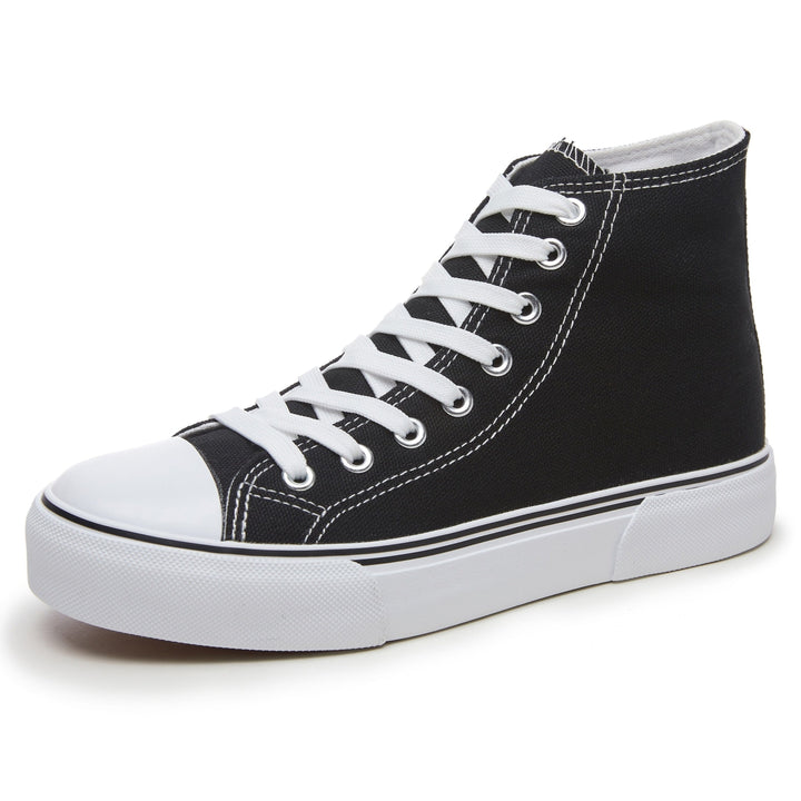 Levoire | Chaussures En Toile À Lacets Élevées Noir