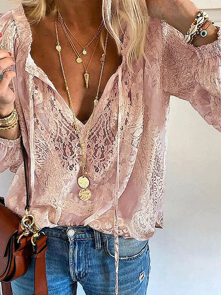Levoire | Tee-Shirt Unique Avec Des Détails En Dentelle Rosa
