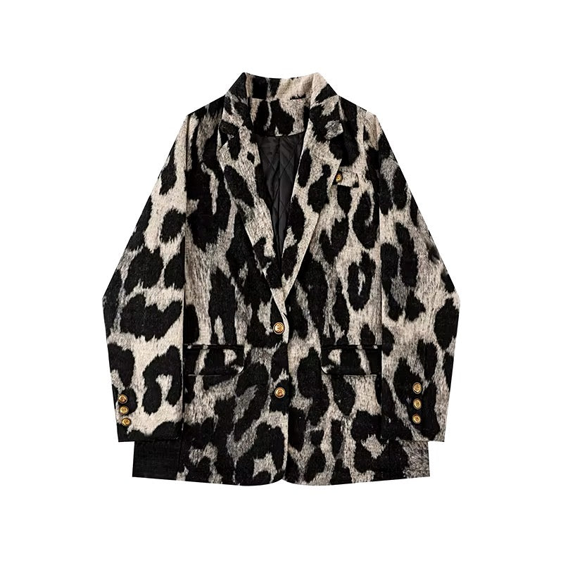 Levoire | Blazer Extravagant Pour Femmes À Imprimé Léopard