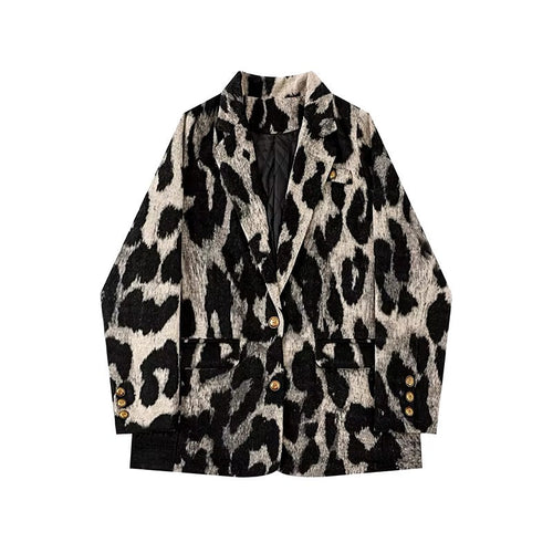 Levoire | Blazer Extravagant Pour Femmes À Imprimé Léopard