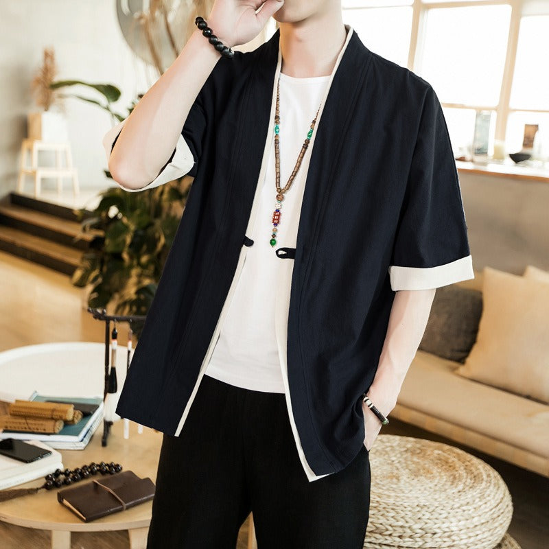 Levoire | Veste Au Style Chinois Noir