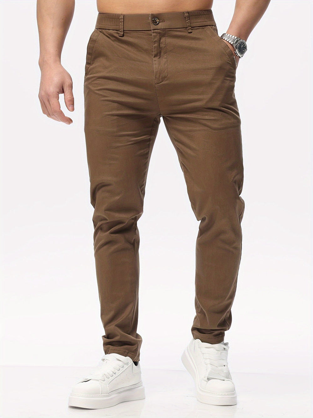 Levoire | Stretch Slim Fit Détente Mélange De Coton Pantalon