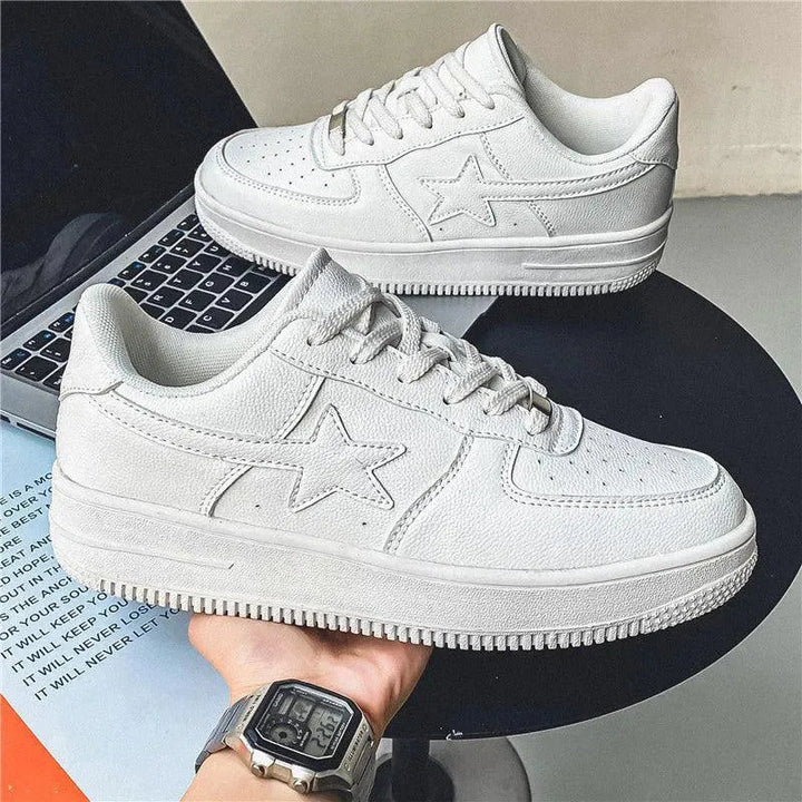 Levoire | Rennokka chaussures pour hommes à semelle épaisse Blanc